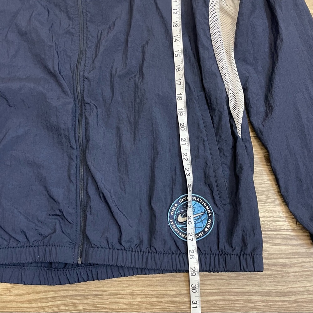 Nike Repel Heritage Blue Packable Hood Full Zip Windbreaker Track Jacket - Picture 10 of 15